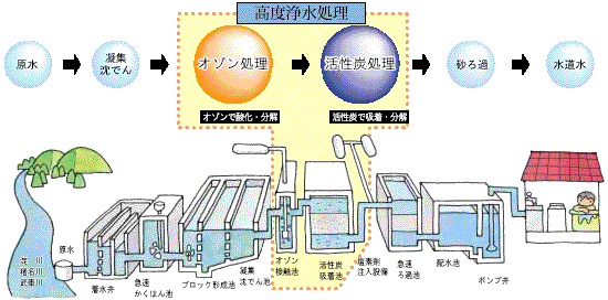高度浄水処理の概念図