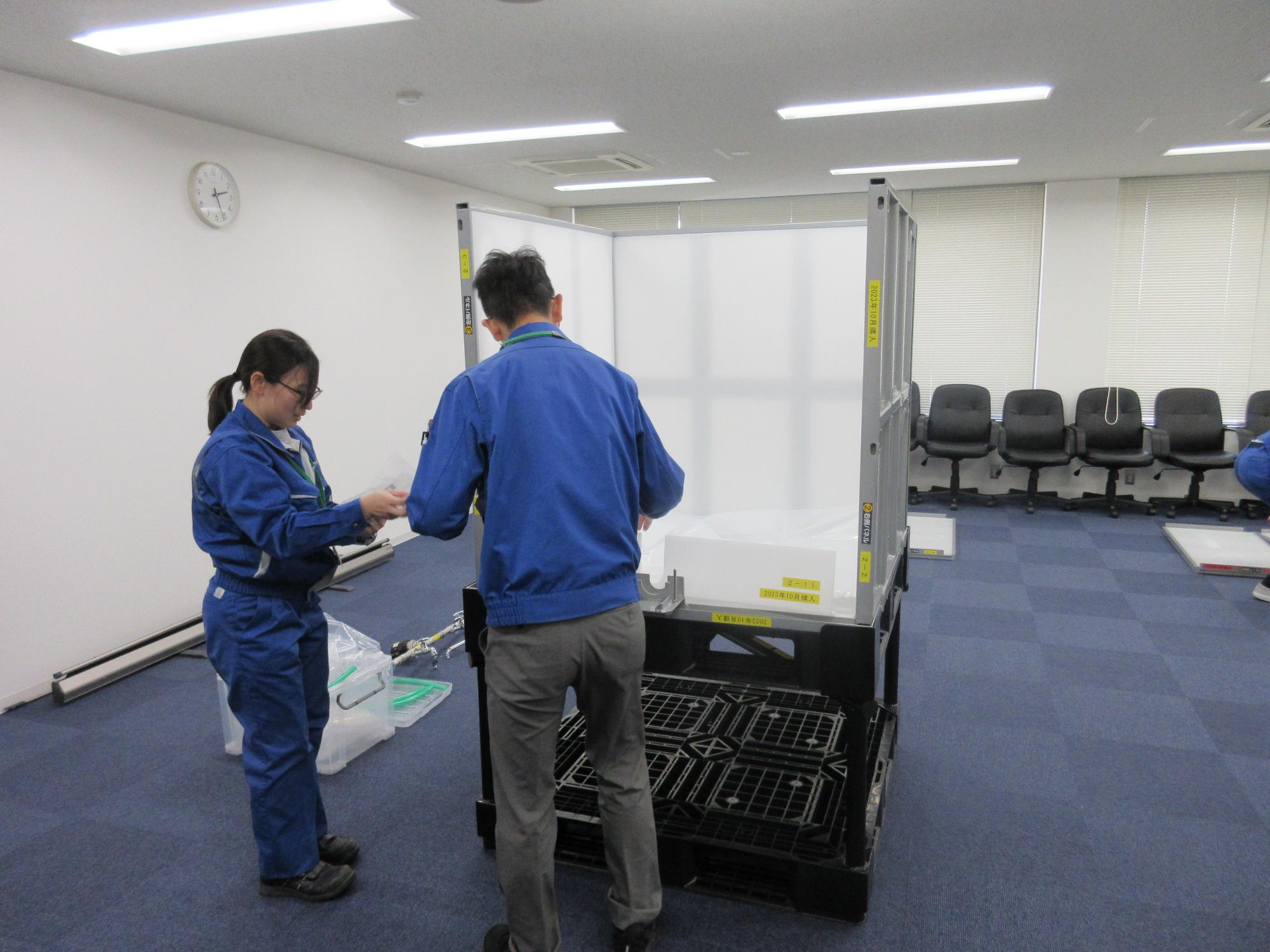 組み立て式給水タンク設置訓練写真5