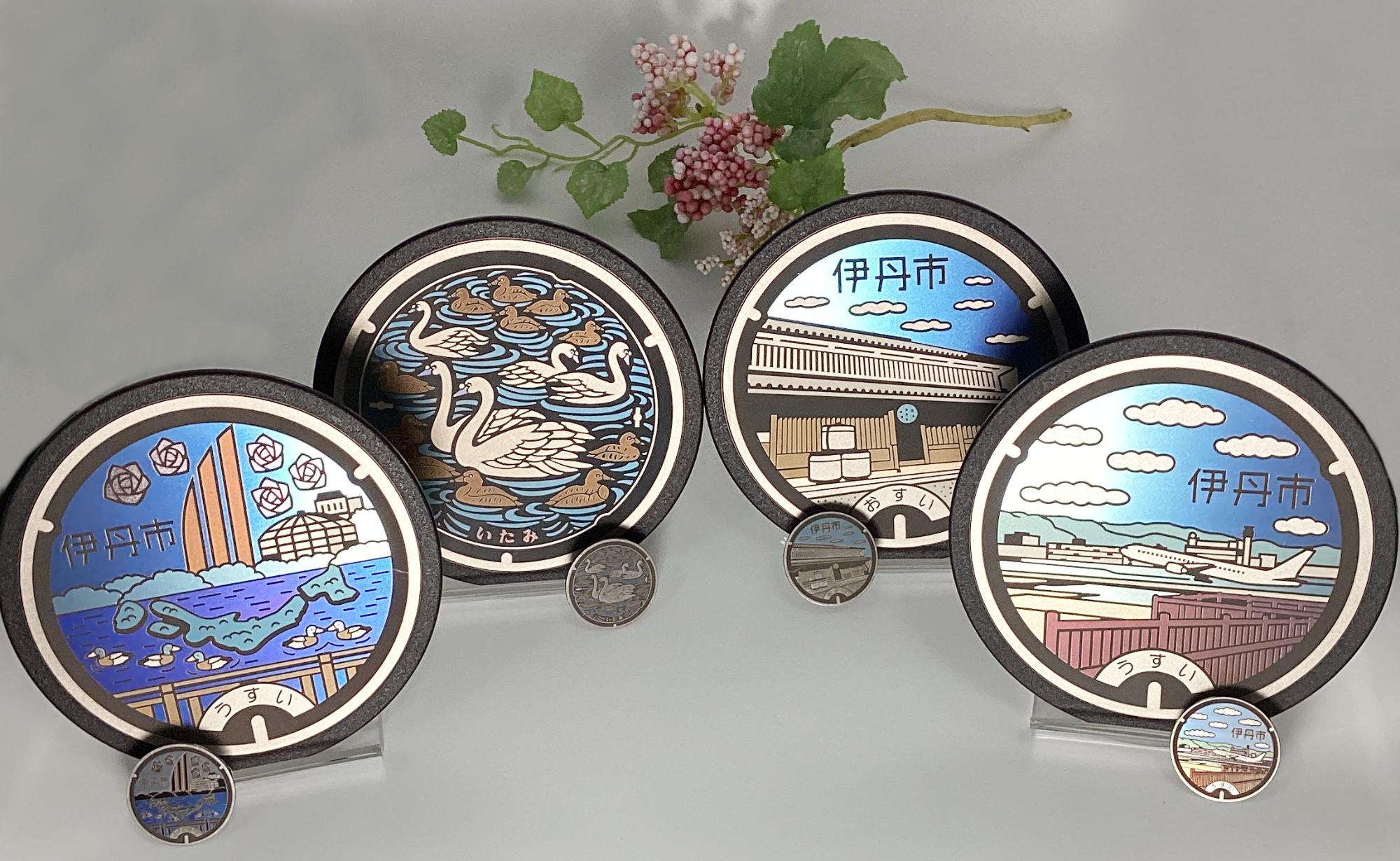 ふるさと寄付返礼品のミニチュアマンホール・マンホールメダル