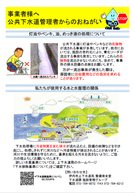 公共下水道管理者からのお願い