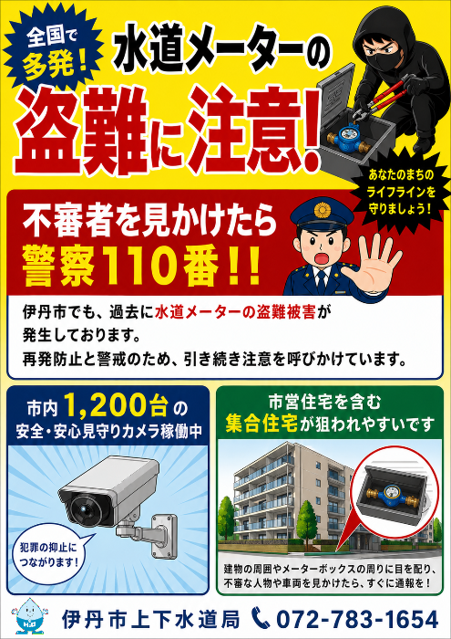水道メーター盗難防止啓発ポスター